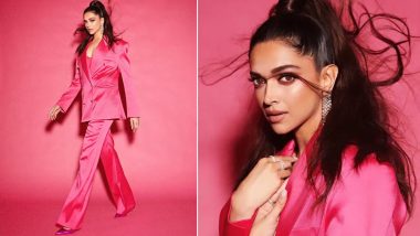 Deepika Padukone Spells Gorg in Fuchsia Pink Oversized Double Breasted Blazer and Pants (View Pics)